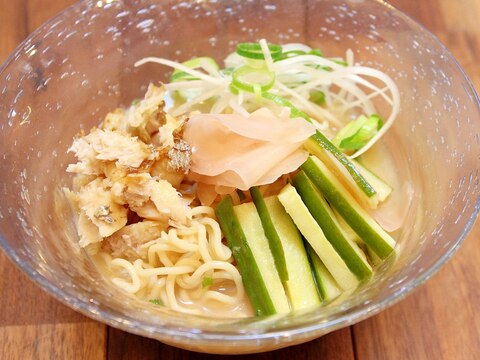 インスタントで☆簡単♪ミルク冷やし味噌ラーメン